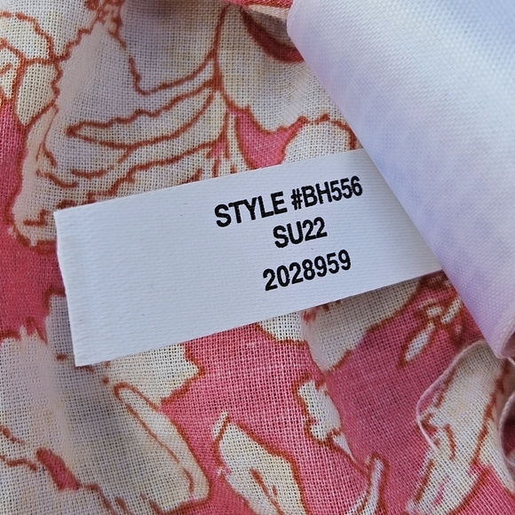 J. Crew Pink Tunic Beach Dress in Tossed Floral Toile Swimsuit Coverup XL - Picture 11 of 15